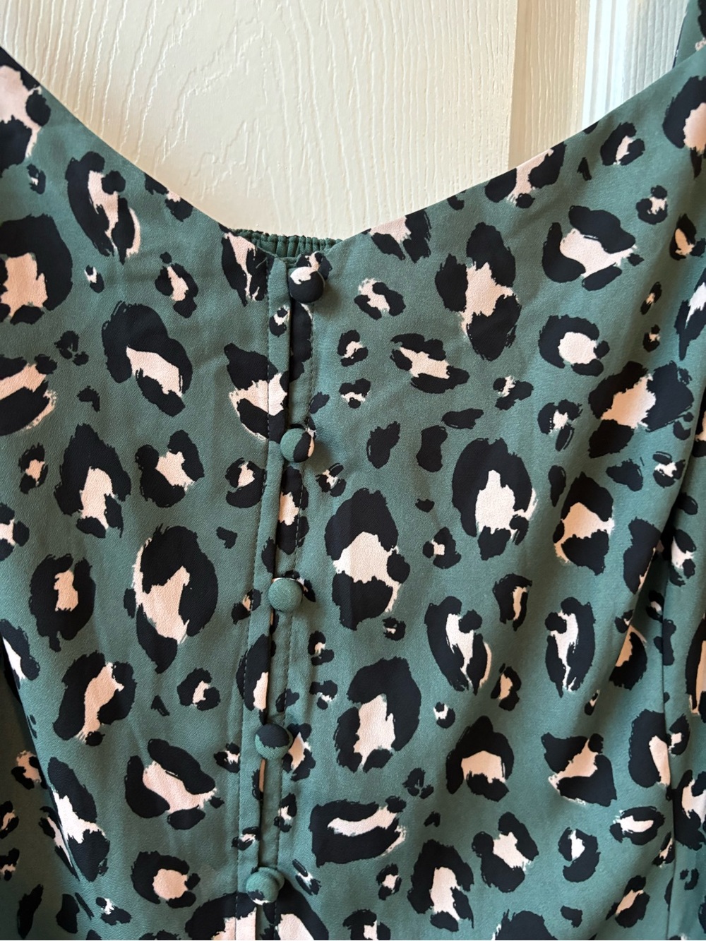 NWT Size 5 5X Torrid Leopard Tank Green Black Spaghetti Strap - Picture 4 of 11